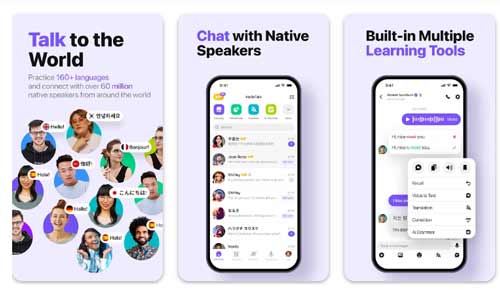 آموزش زبان لینک دانلود HelloTalk