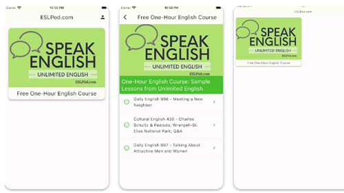 آموزش زبان انگلیسی اپلیکیشن ESLPod ای اس ال پادکست
